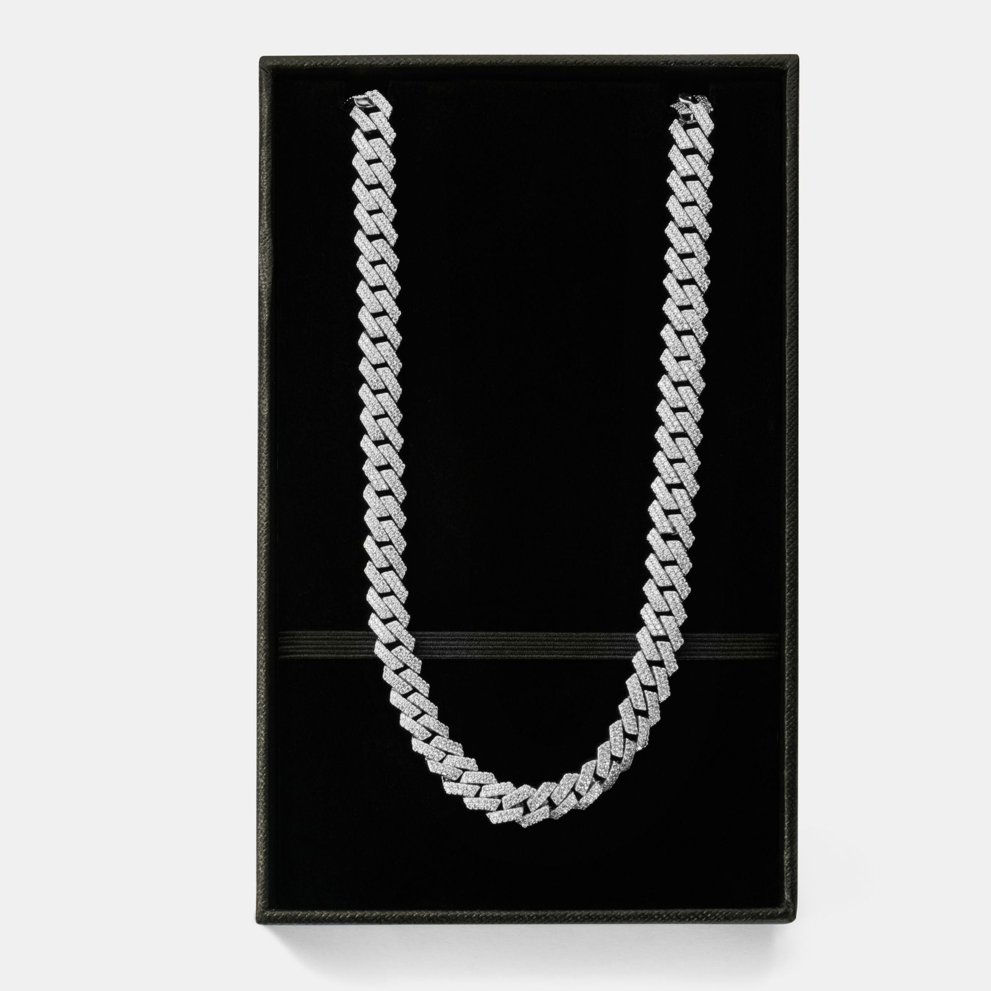 Prong Link Iced Cuban (Silver) 8mm