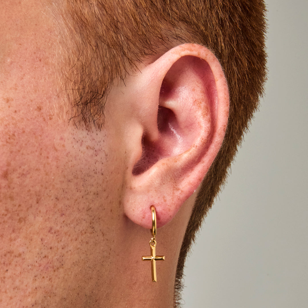 Cross Earring (Gold)