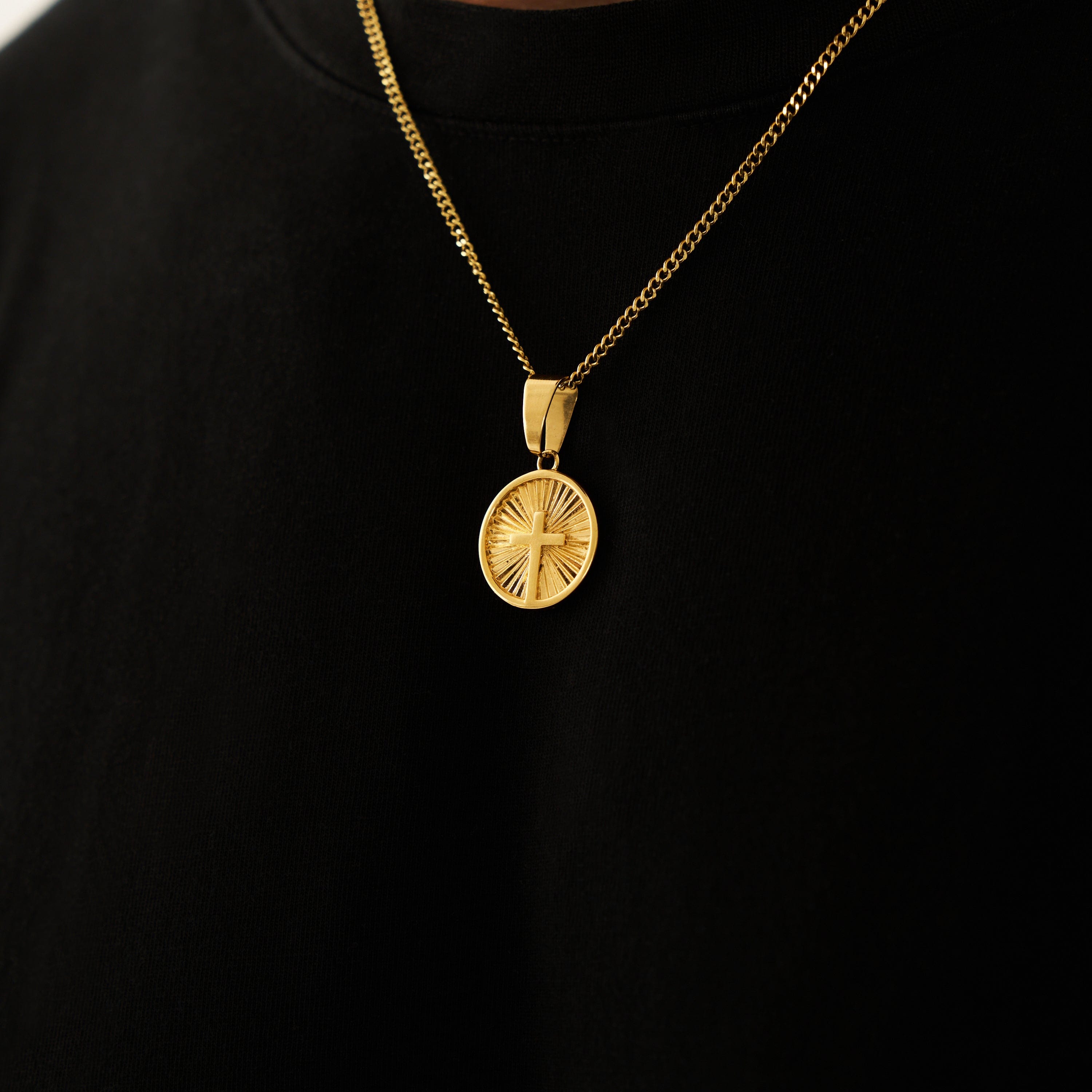 Circle Cross Pendant (Gold)
