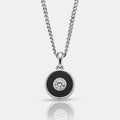 Onyx Round Gem Pendant (Silver)