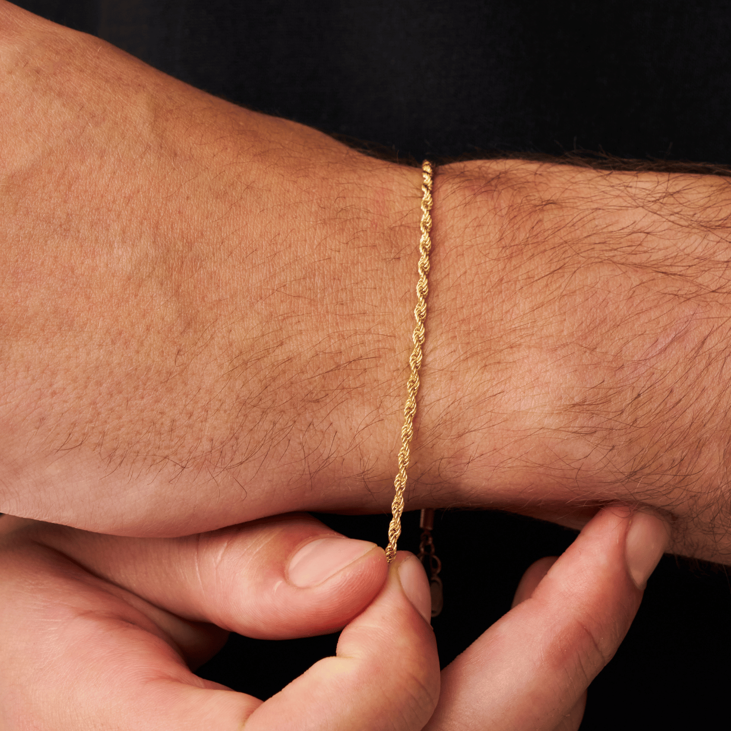 Pulsera de cuerda (oro) 2 mm