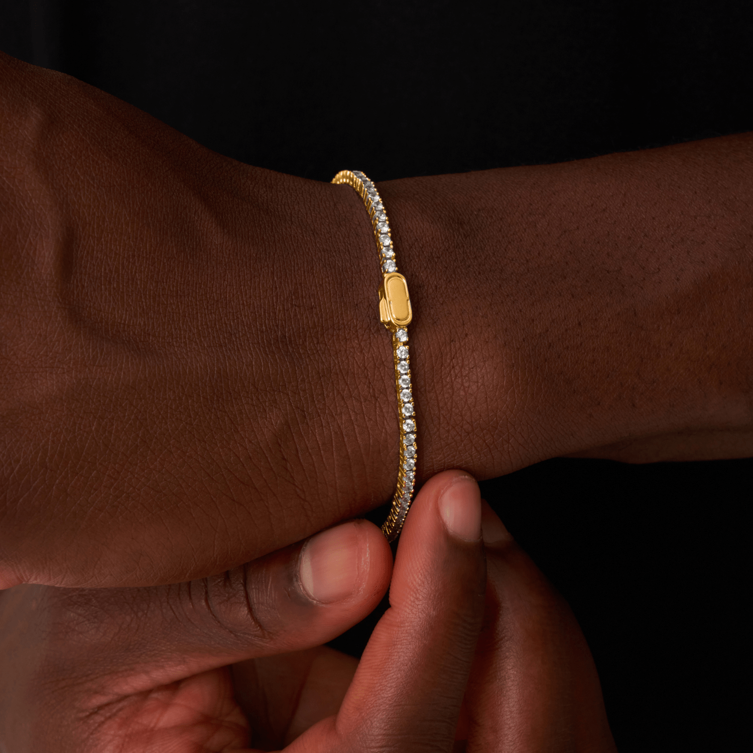 Pulsera de tenis (oro) 2 mm