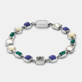 Blue Crystal Gemstone Bracelet (Silver)