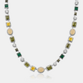 Emerald Gemstone Necklace (Silver)