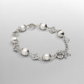 Pulsera de filigrana de perla real (plata)