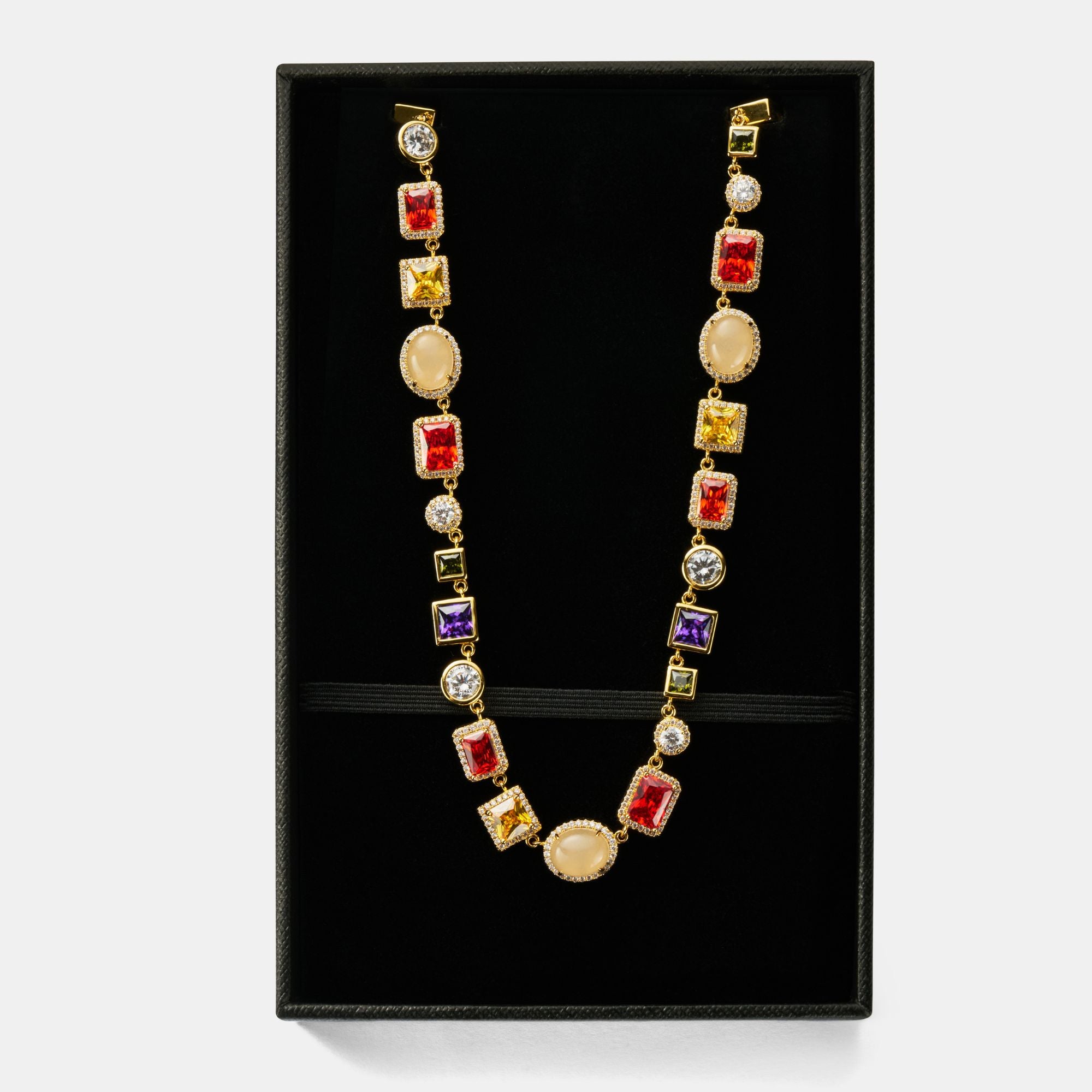 Collar de piedras preciosas (oro)