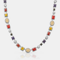 Gemstone Necklace (Silver)