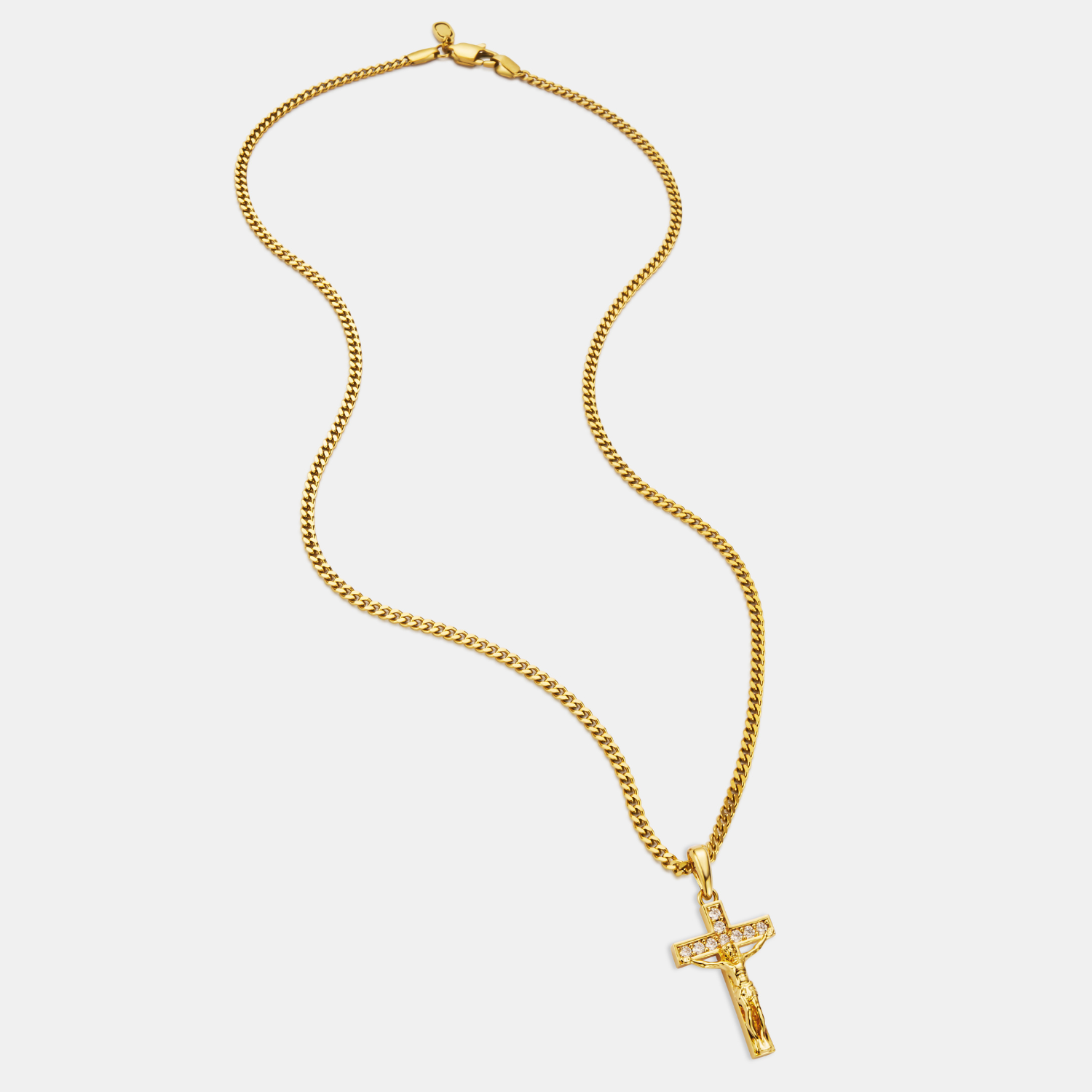 Iced Crucifix (Gold)
