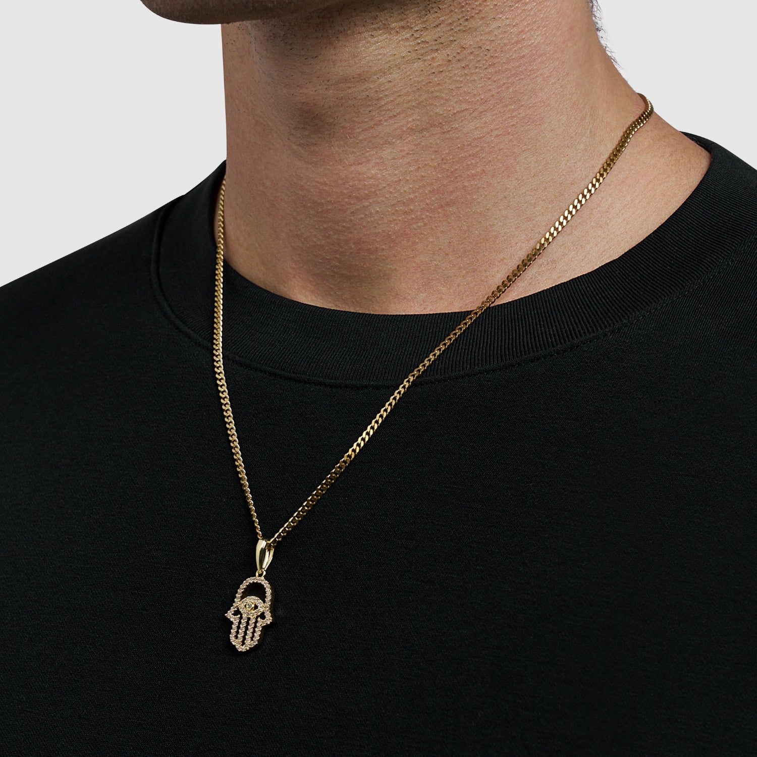 Iced Hamsa (Gold)