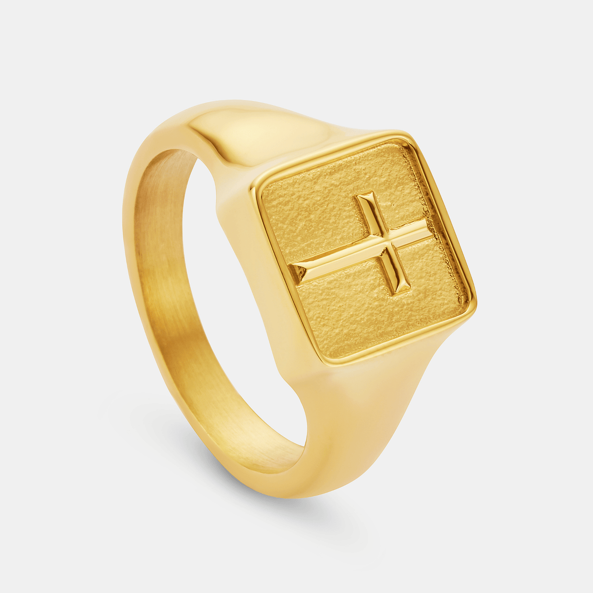 Cross Signet Ring (Gold)