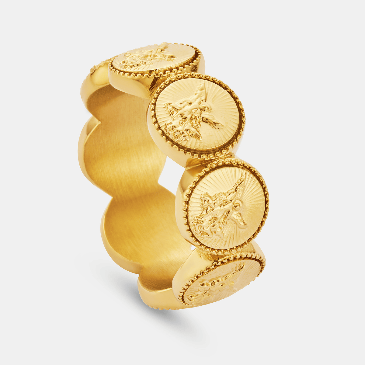 St Michael Band Ring (Gold)