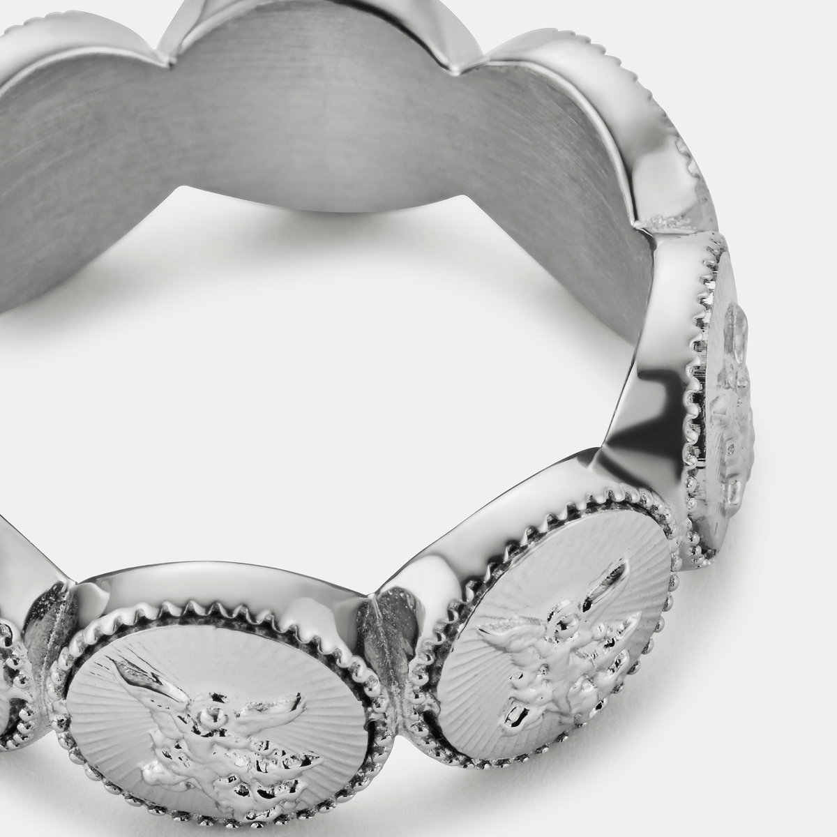 St Michael Band Ring (Silver)