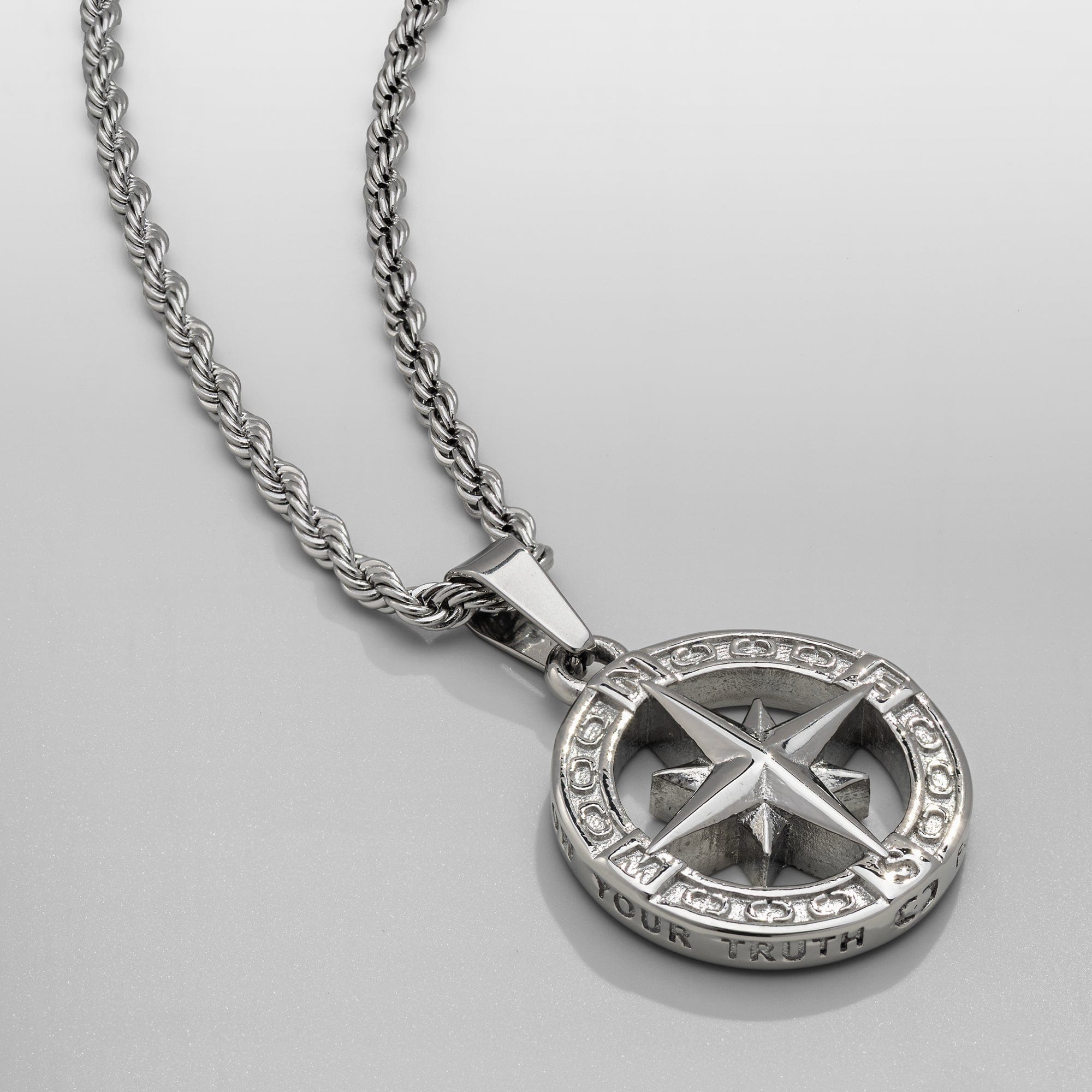 Silver North Star Pendant with Chain | CRAFTD London