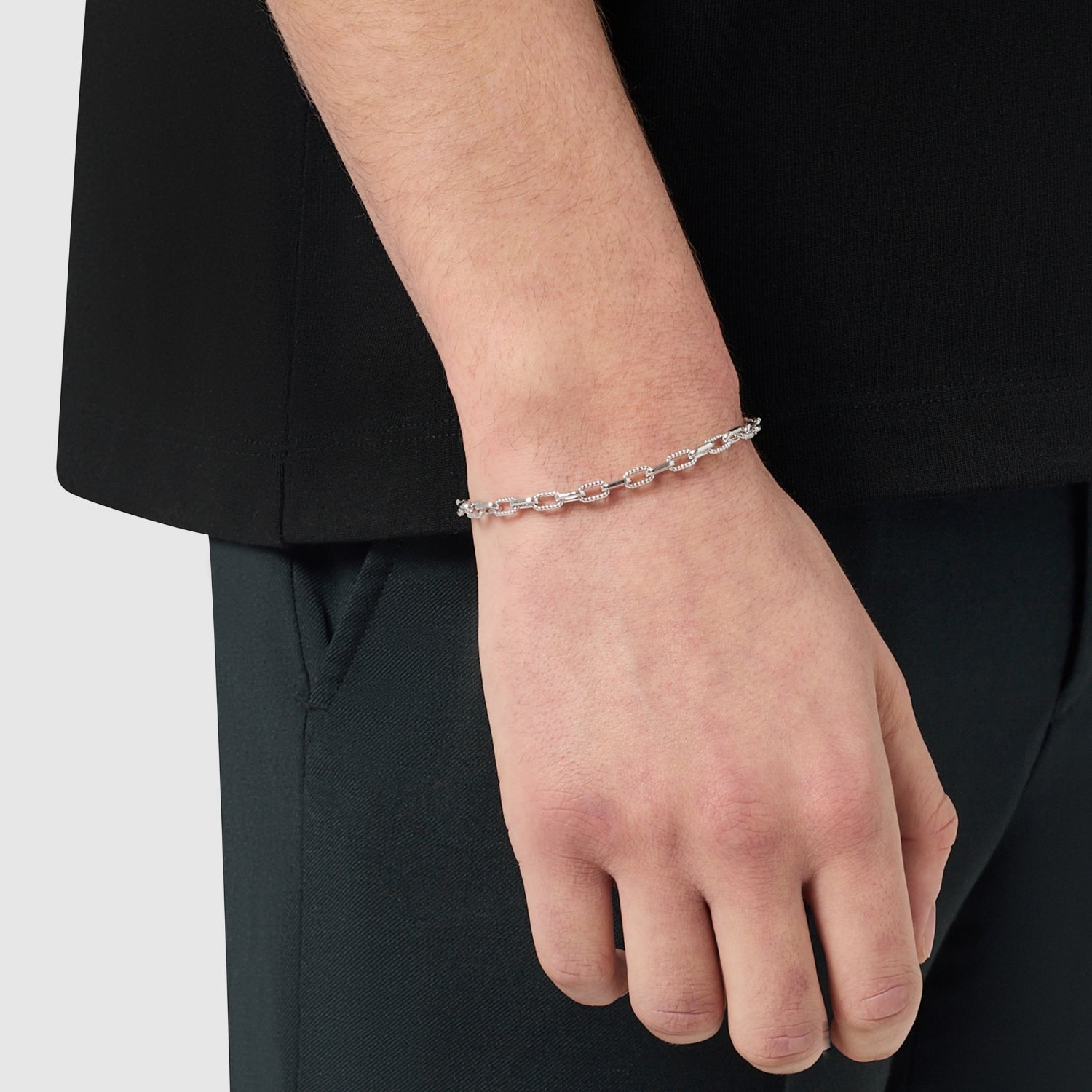 Rope Link Bracelet (Silver)