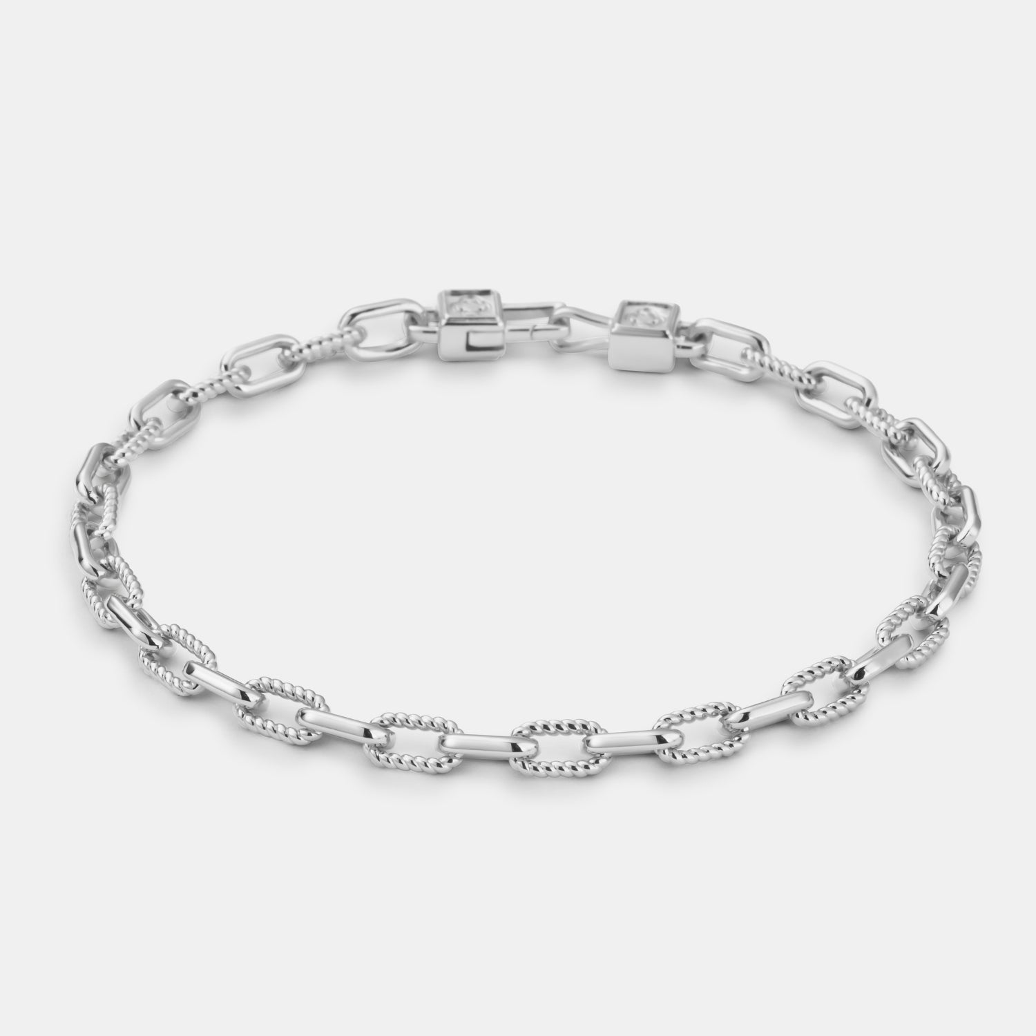 Rope Link Bracelet (Silver)