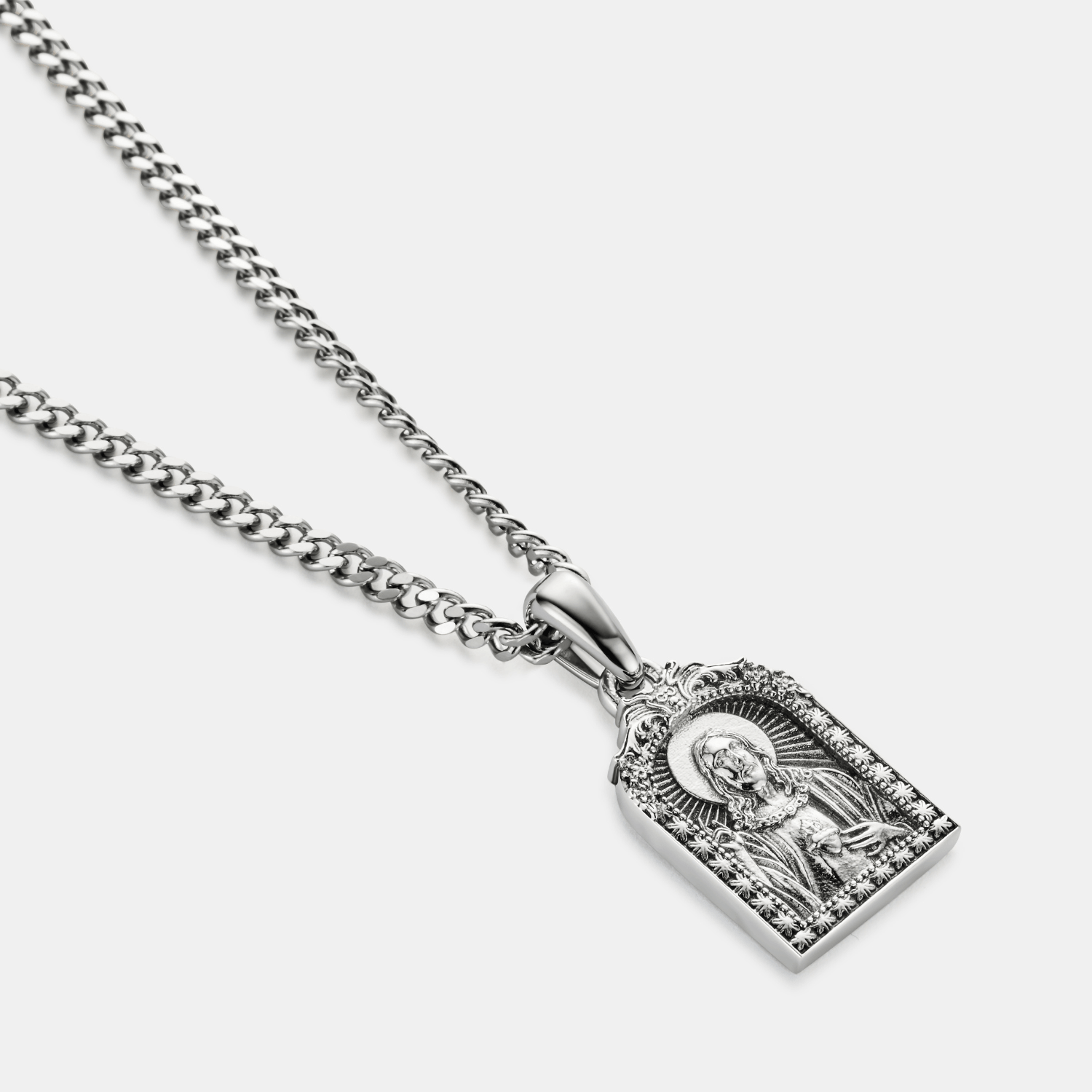 Sacred Heart Jesus (Silver)