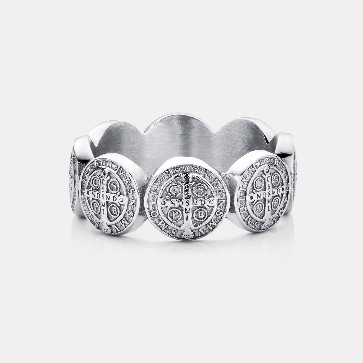 saint-benedict-band-ring-silver
