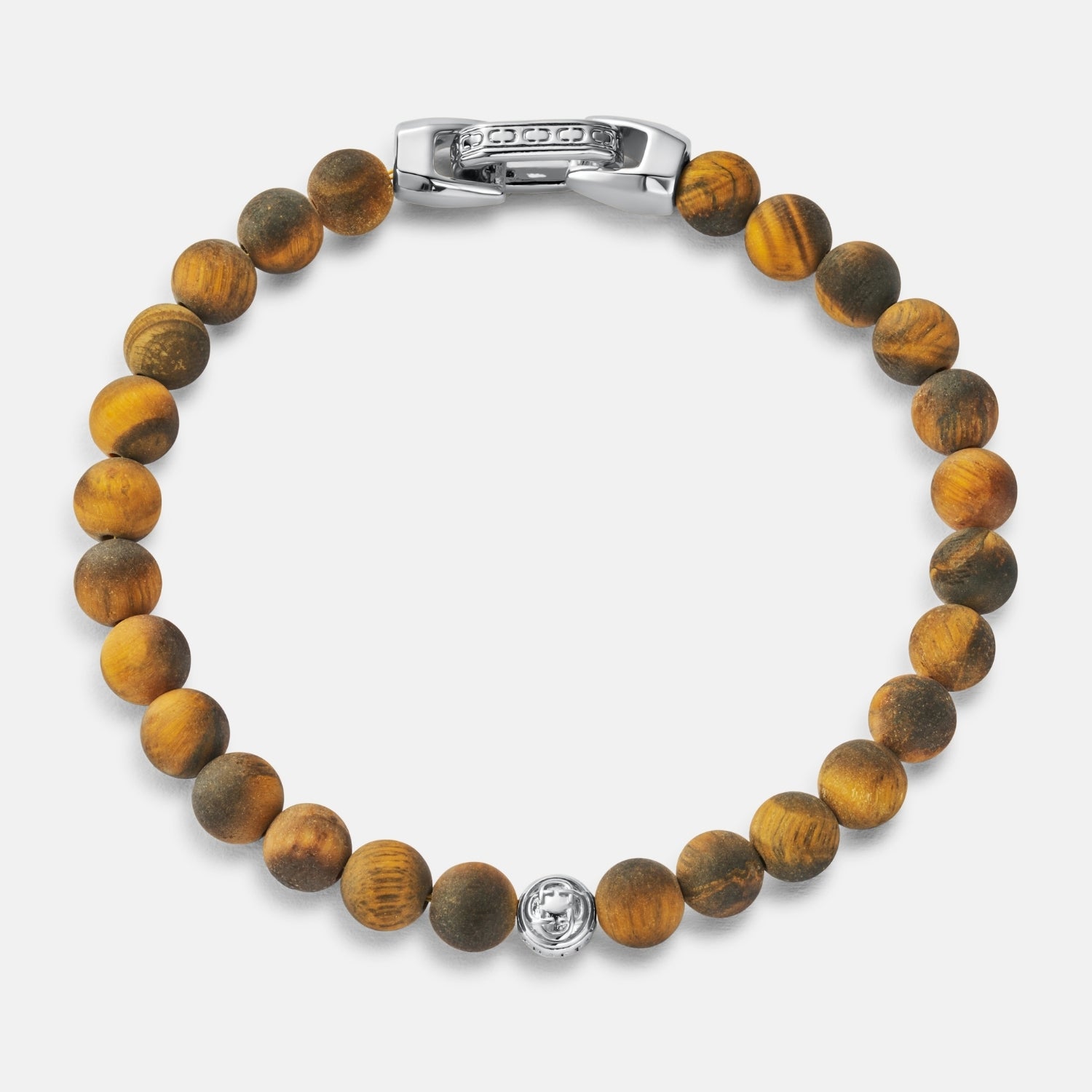 Tiger's Eye Lock Bracelet (Silver)