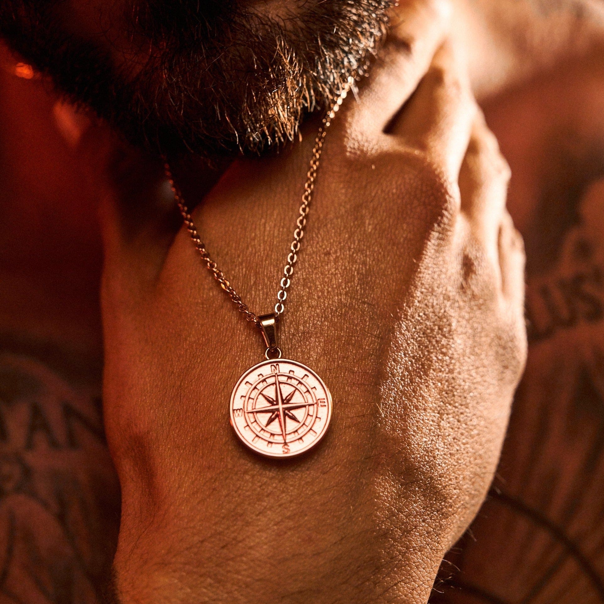Compass Pendant (Rose Gold)