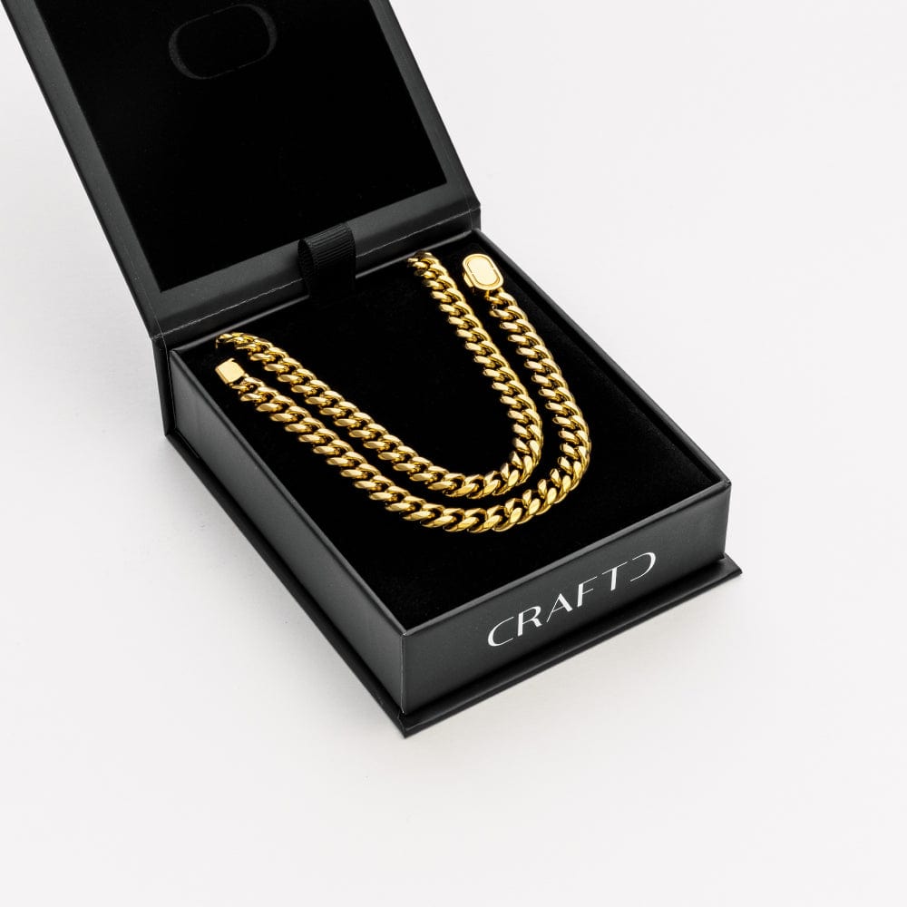 CRAFTDLondon クラフトロンドン CUBAN ＆ ROPE CHAIN GIFT SET Cuban & Rope Chain Gift Set (Silver)