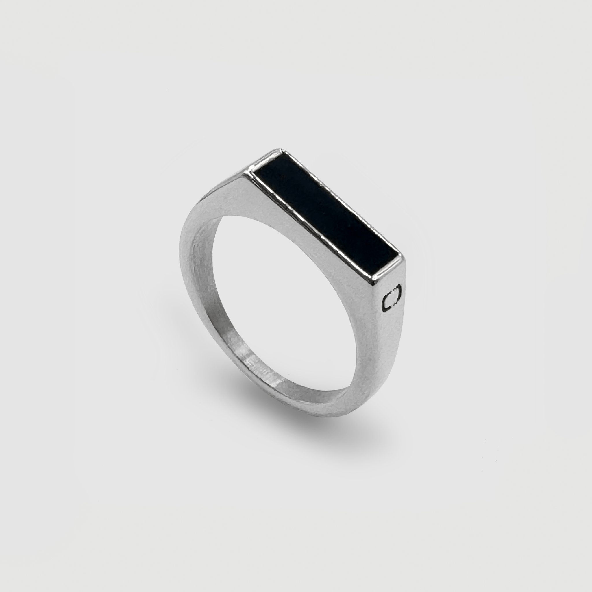 Rectangle hot sale stone ring