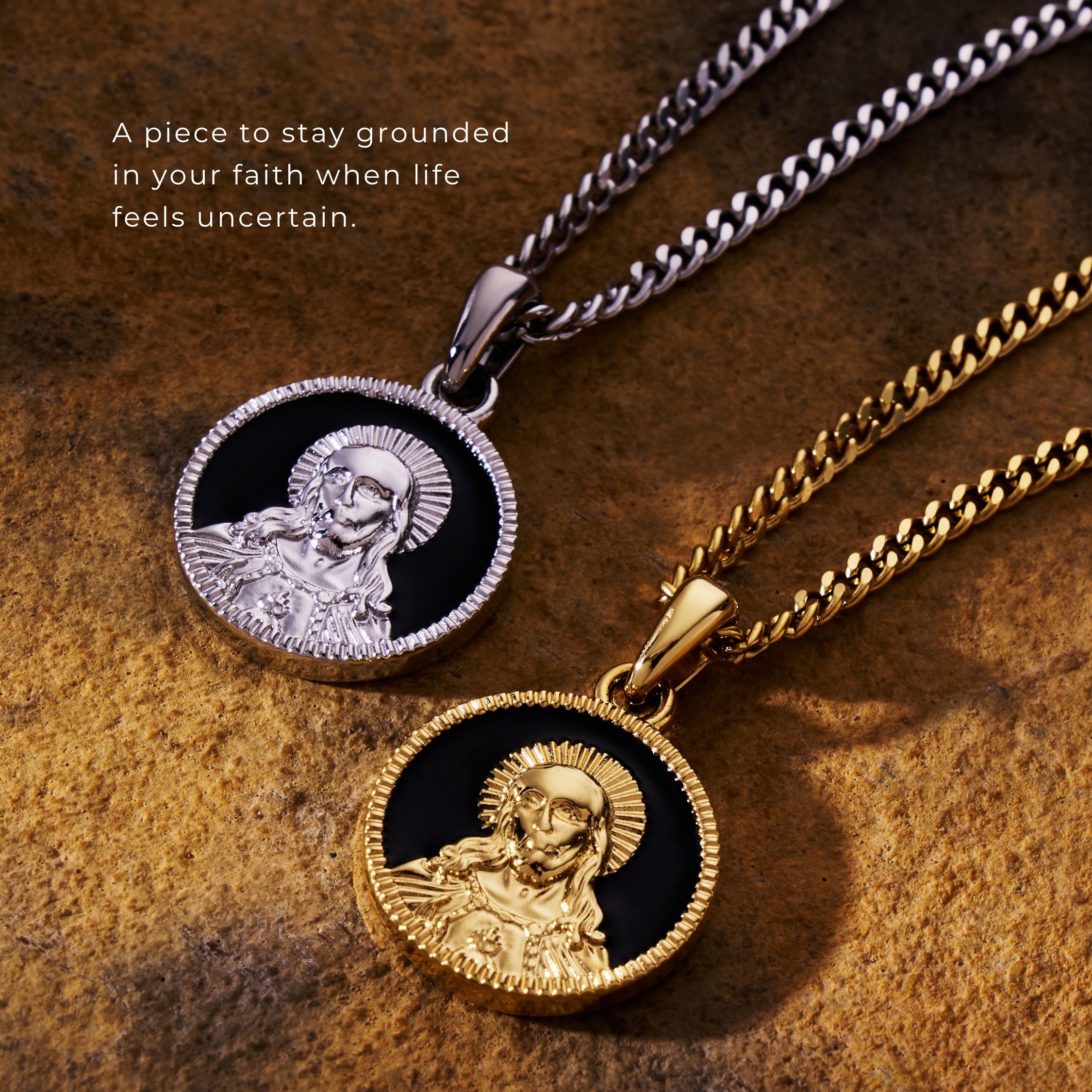 Enamel Jesus (Gold)