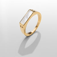 Enamel Swallow Signet Ring (Gold)