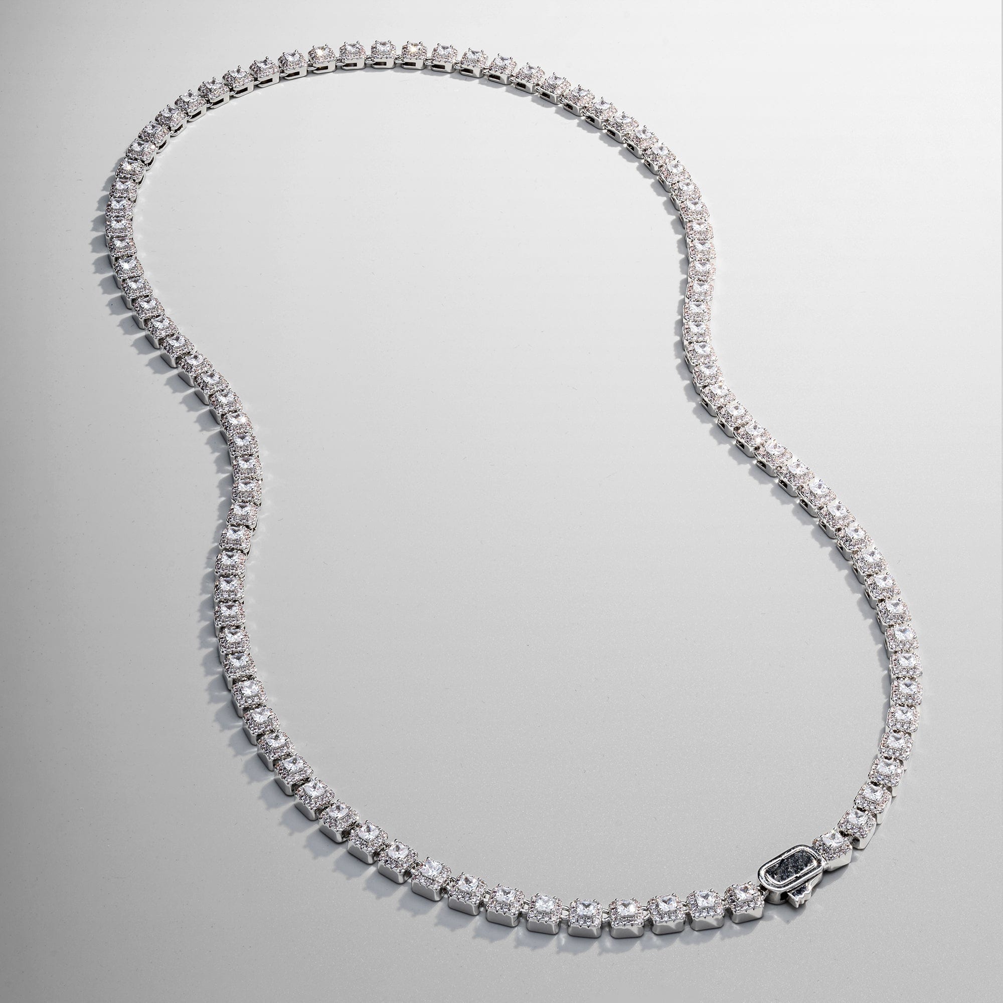 CRAFTD London ネックレス CLUSTER STONE TENNIS CHAIN Cluster Stone Tennis Chain (Silver) | CRAFTD London