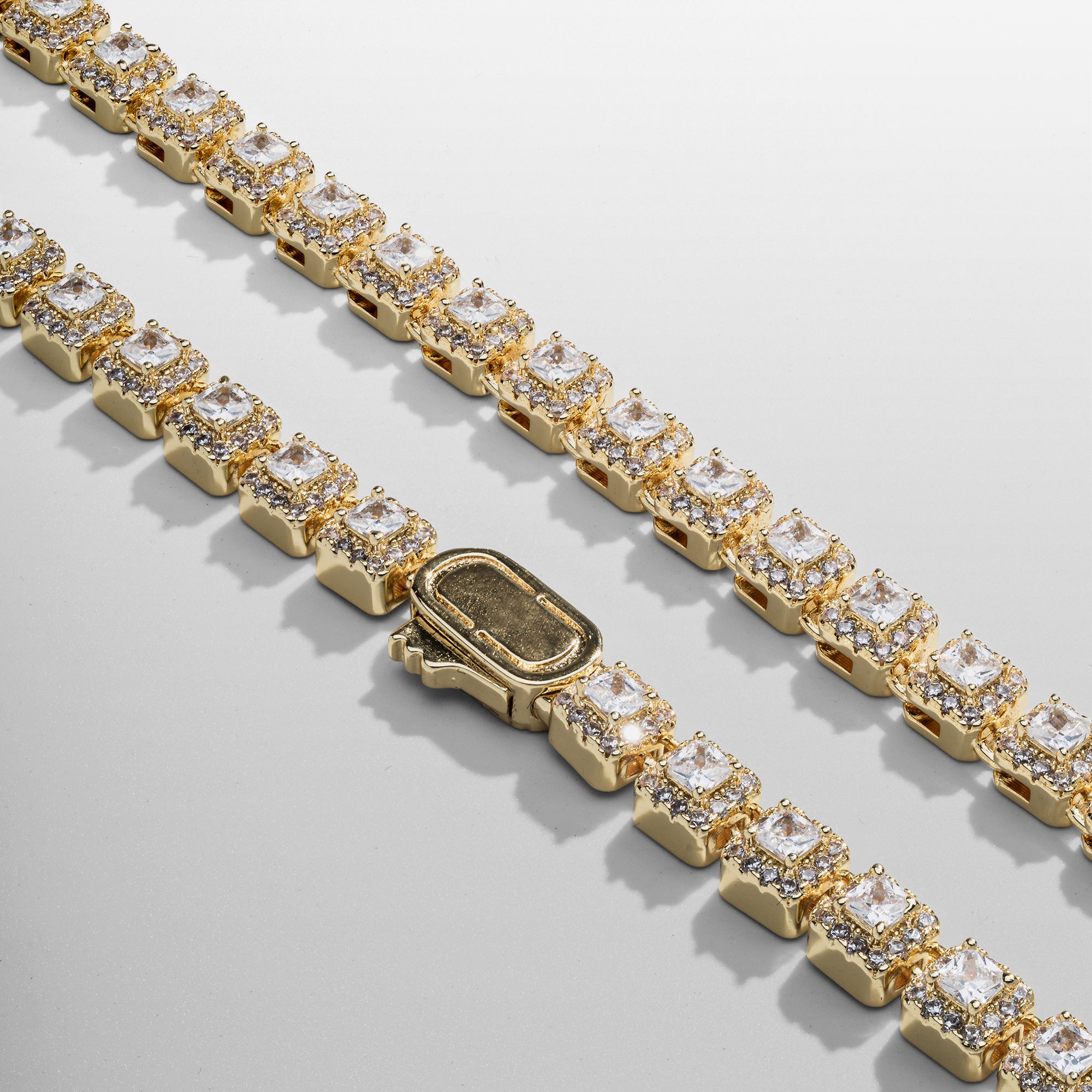 Cluster Stone Tennis Chain (Gold)