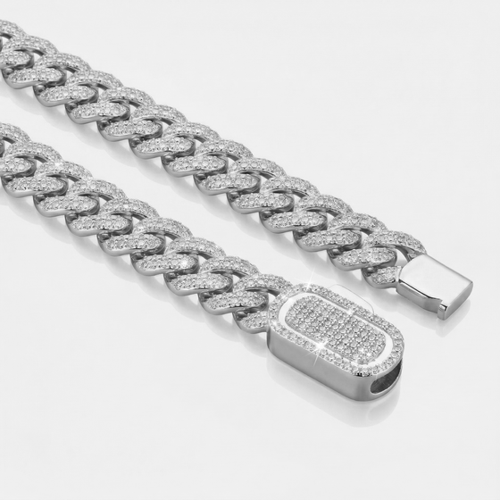 Iced Cuban Bracelet (Silver) 10mm