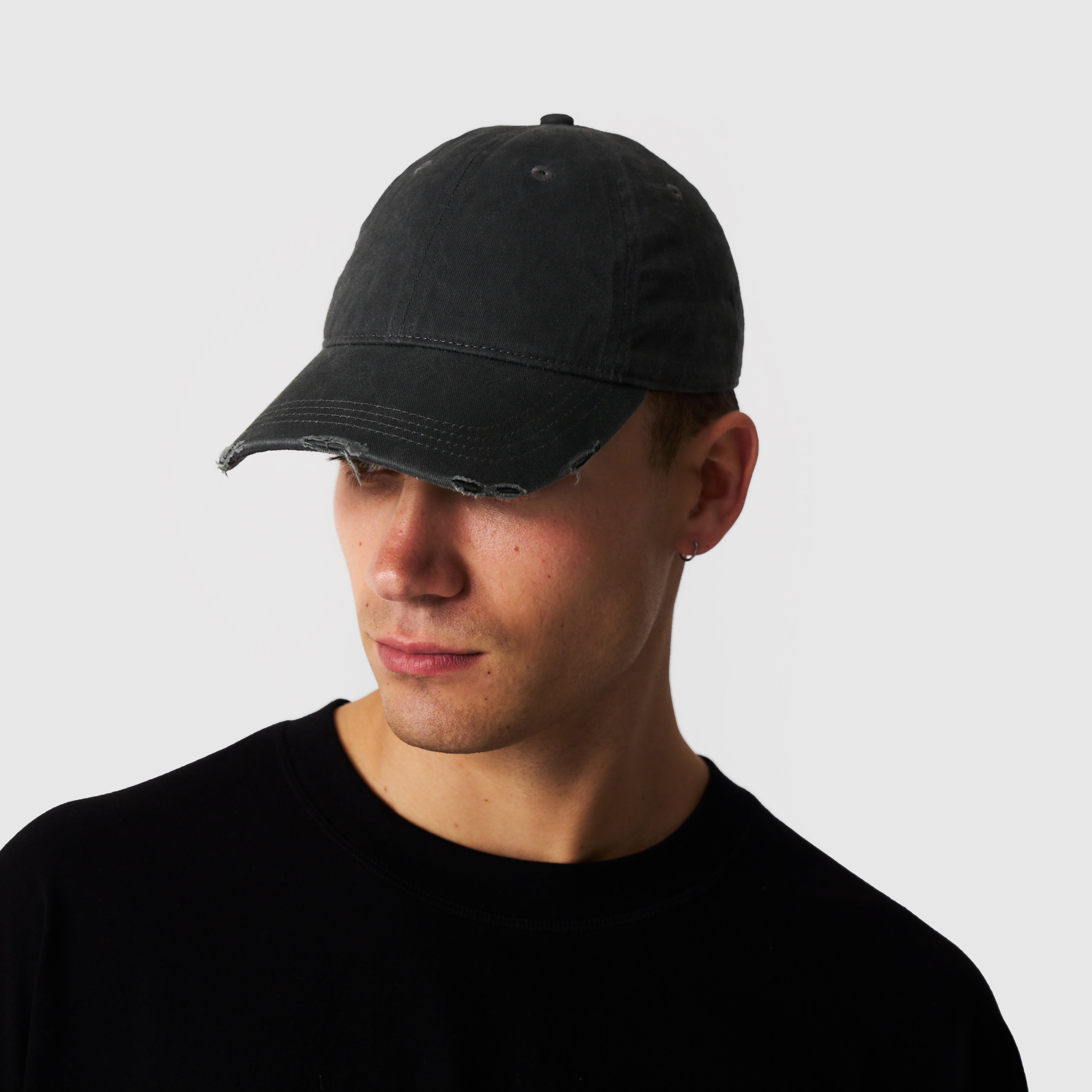 Distressed Hat (Washed Black)