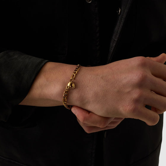 Figaro Bracelet (Gold) 5mm