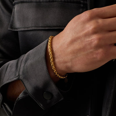 Wheat Bracelet (Gold) 3mm