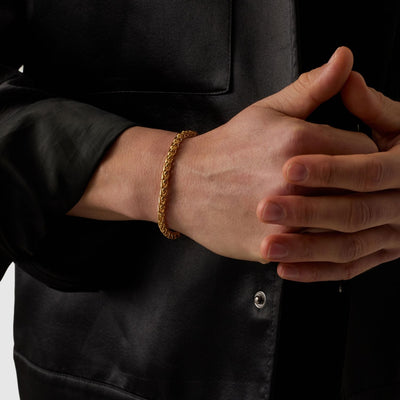 Wheat Bracelet (Gold) 5mm