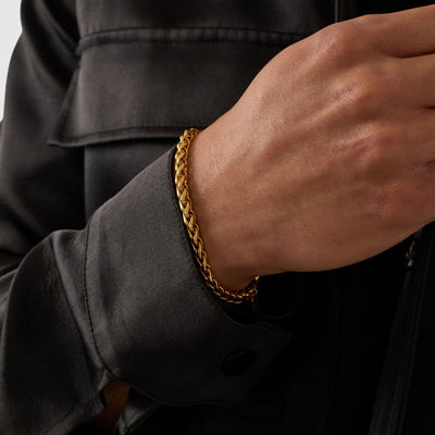 Wheat Bracelet (Gold) 5mm
