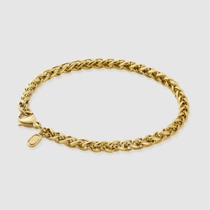 Pulsera de trigo (oro) 5 mm