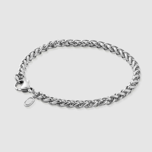 Pulsera de trigo (plata) 5 mm