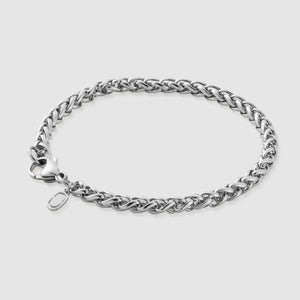 Pulsera de trigo (plata) 5 mm