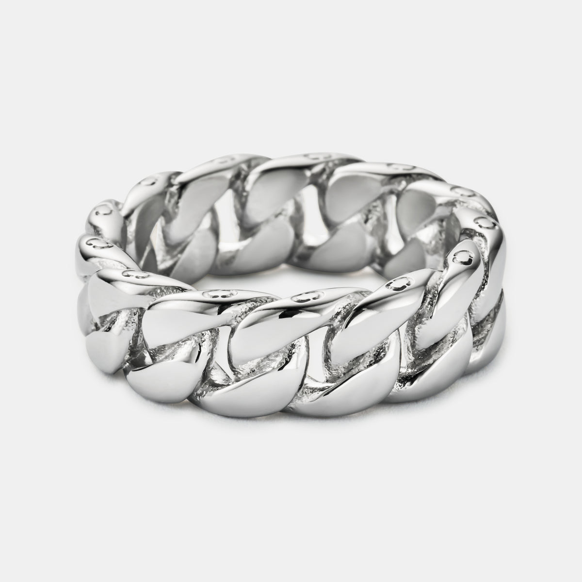 Cuban Band Ring (Silver) 8mm