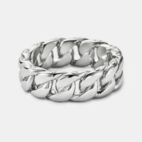 Cuban Band Ring (Silver) 8mm