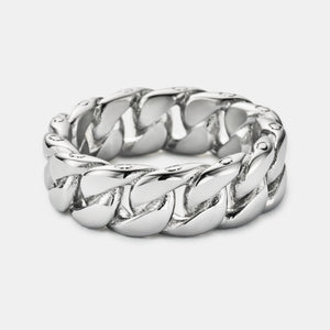 Cuban Band Ring (Silver) 8mm