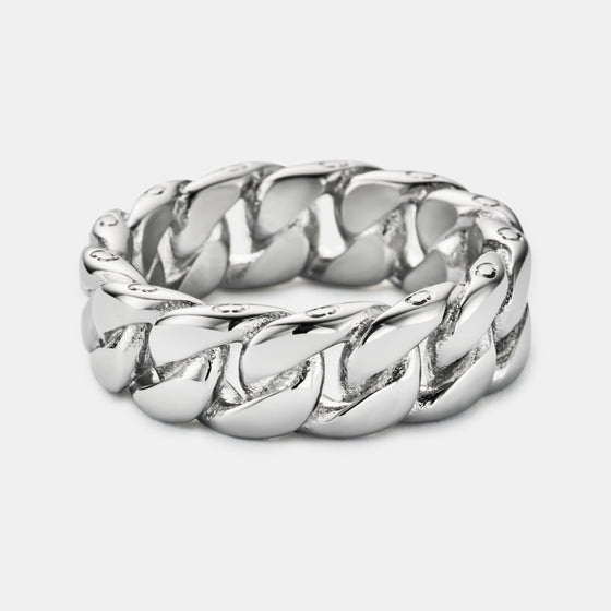 Cuban Band Ring (Silver) 8mm