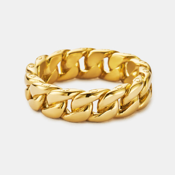 Cuban Band Ring (Gold) 6mm