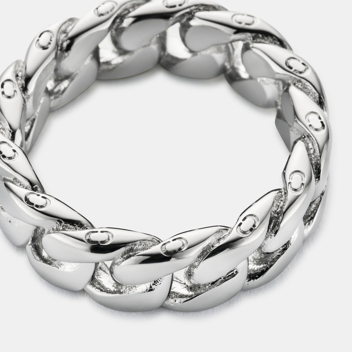 Cuban Band Ring (Silver) 8mm