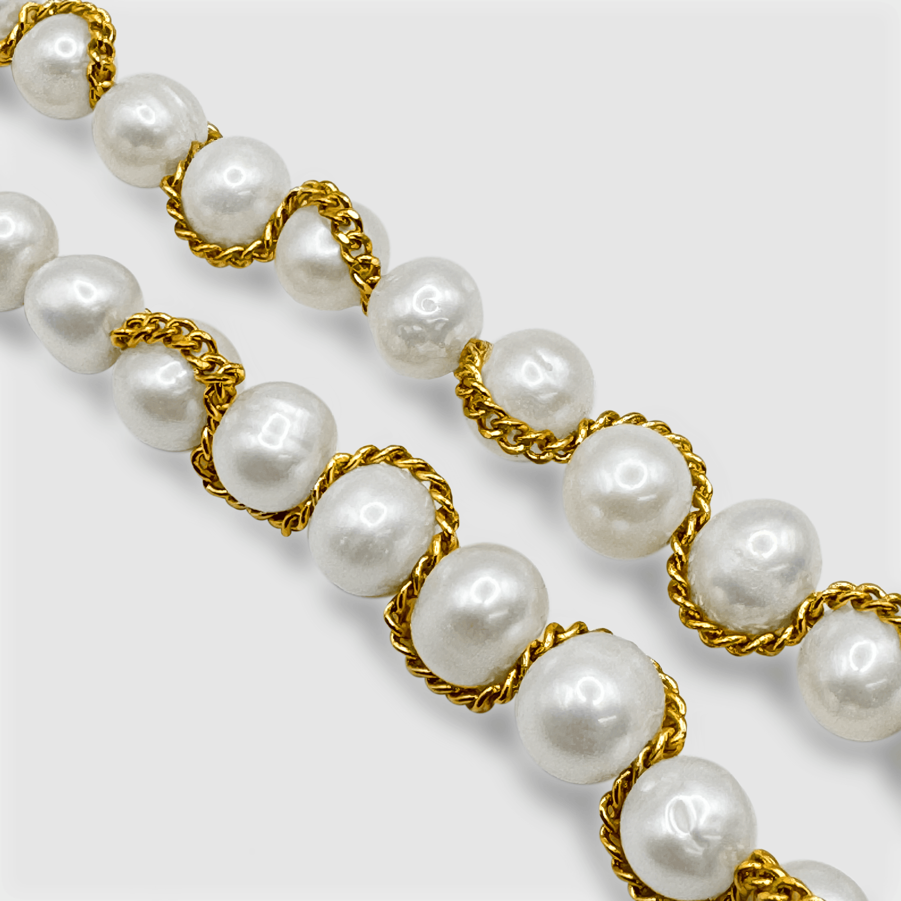 Men's Real Pearl Necklace with Gold Chain CRAFTD London