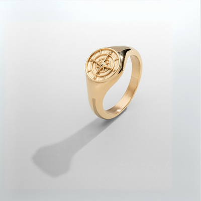 Compass Signet Ring (Gold)