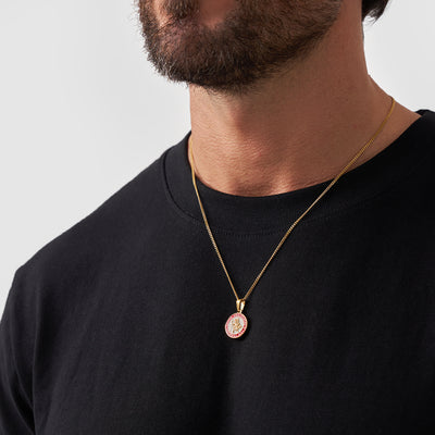 Enamel Saint Christopher (Gold)