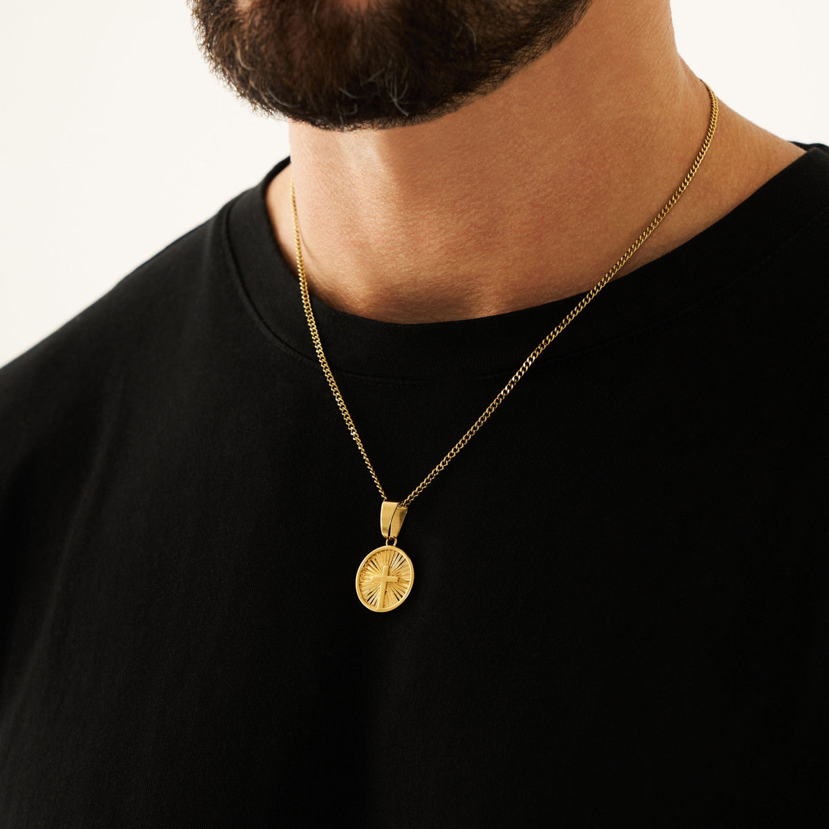Circle Cross Pendant (Gold)