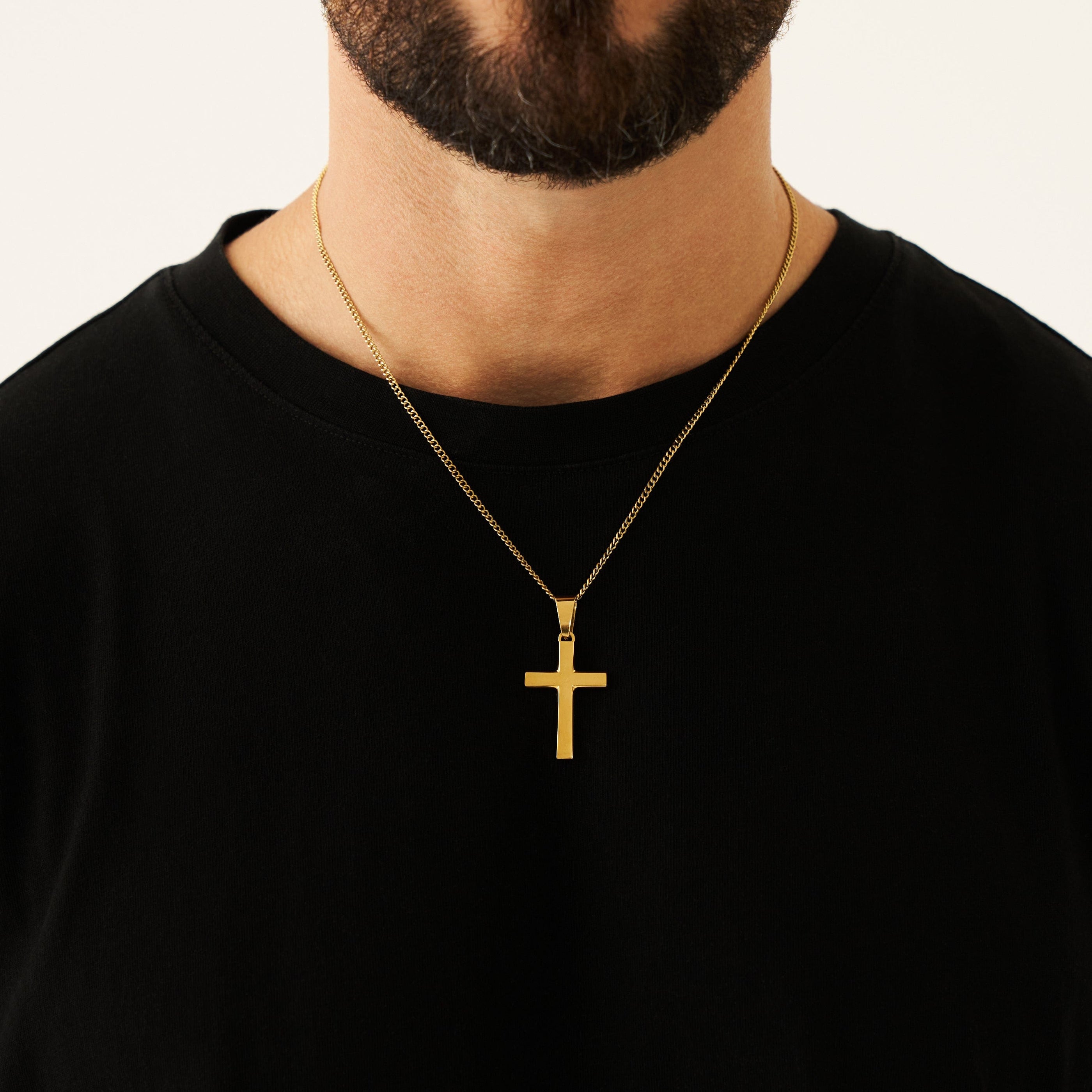 Gold Latin Cross Pendant for Men CRAFTD London