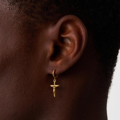 Crucifix Earring (Gold)